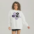 thumbnail image 1 of Women's Gameday Couture White TCU Horned Frogs PoweredBy Go Girl Premium Pullover Sweatshirt, 1 of 1
