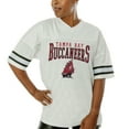 thumbnail image 1 of Women's Gameday Couture  White Tampa Bay Buccaneers  Top Recruit Side Slit V-Neck Fashion Jersey, 1 of 2