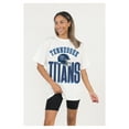 thumbnail image 1 of Women's Gameday Couture  White Tennessee Titans Oversized Classic Fierce Focus T-Shirt, 1 of 4