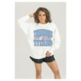 thumbnail image 1 of Women's Gameday Couture  White Tennessee Titans Oversized Faded Formation Premium Fleece Pullover Sweatshirt, 1 of 4