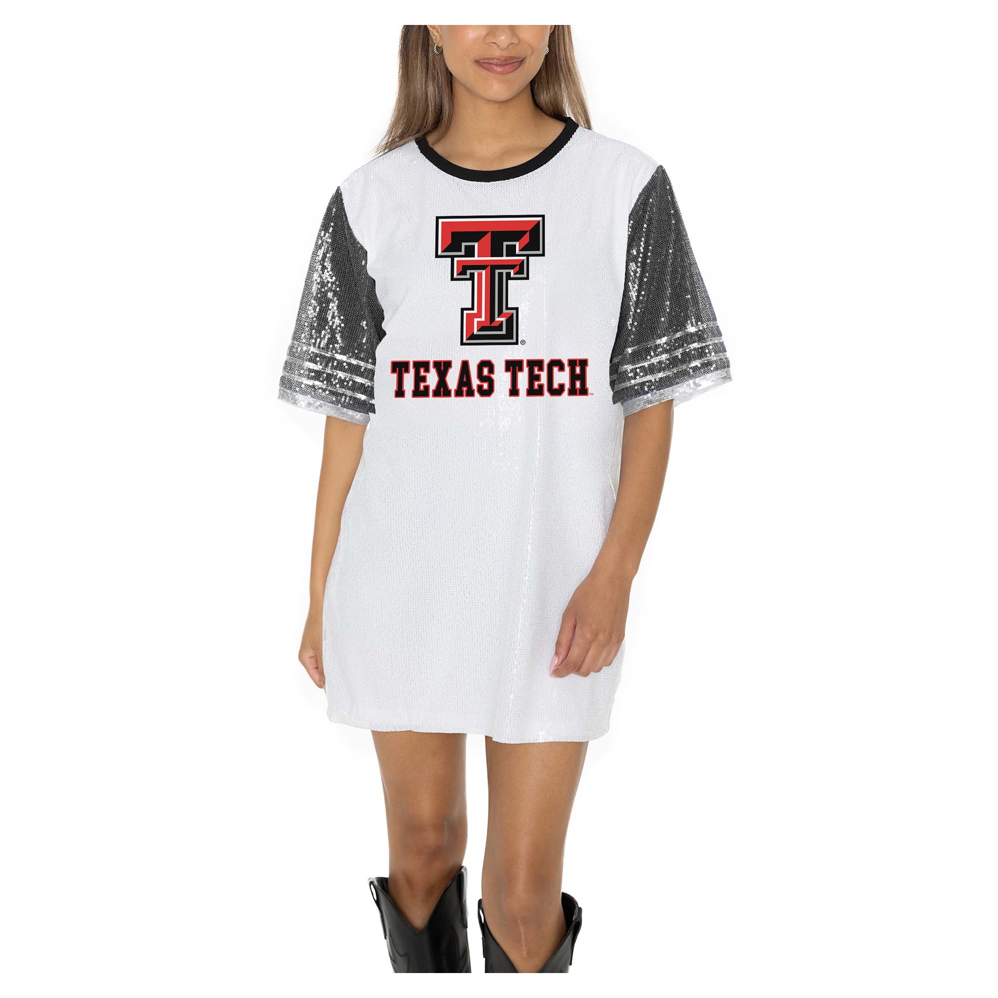 raiders jersey dress women Las Vegas Raiders Tommy Bahama Women's Ashby Isles Three-Quarter Length Sleeve Pullover Jersey Dress