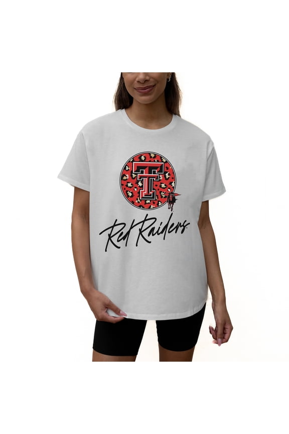 Women's Gameday Couture White Texas Tech Red Raiders Wild Expectations Tri-Blend Flowy T-Shirt