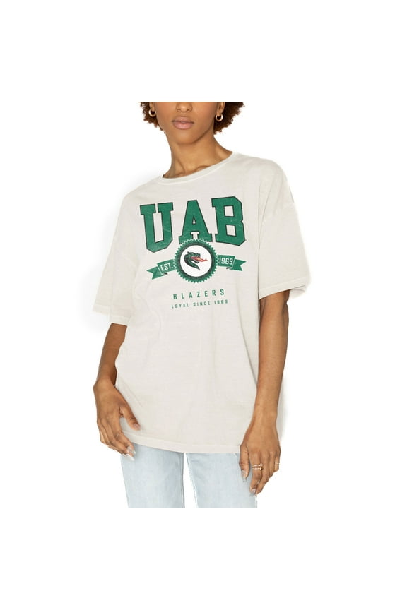 Women's Gameday Couture White UAB Blazers Get Goin' Oversized T-Shirt