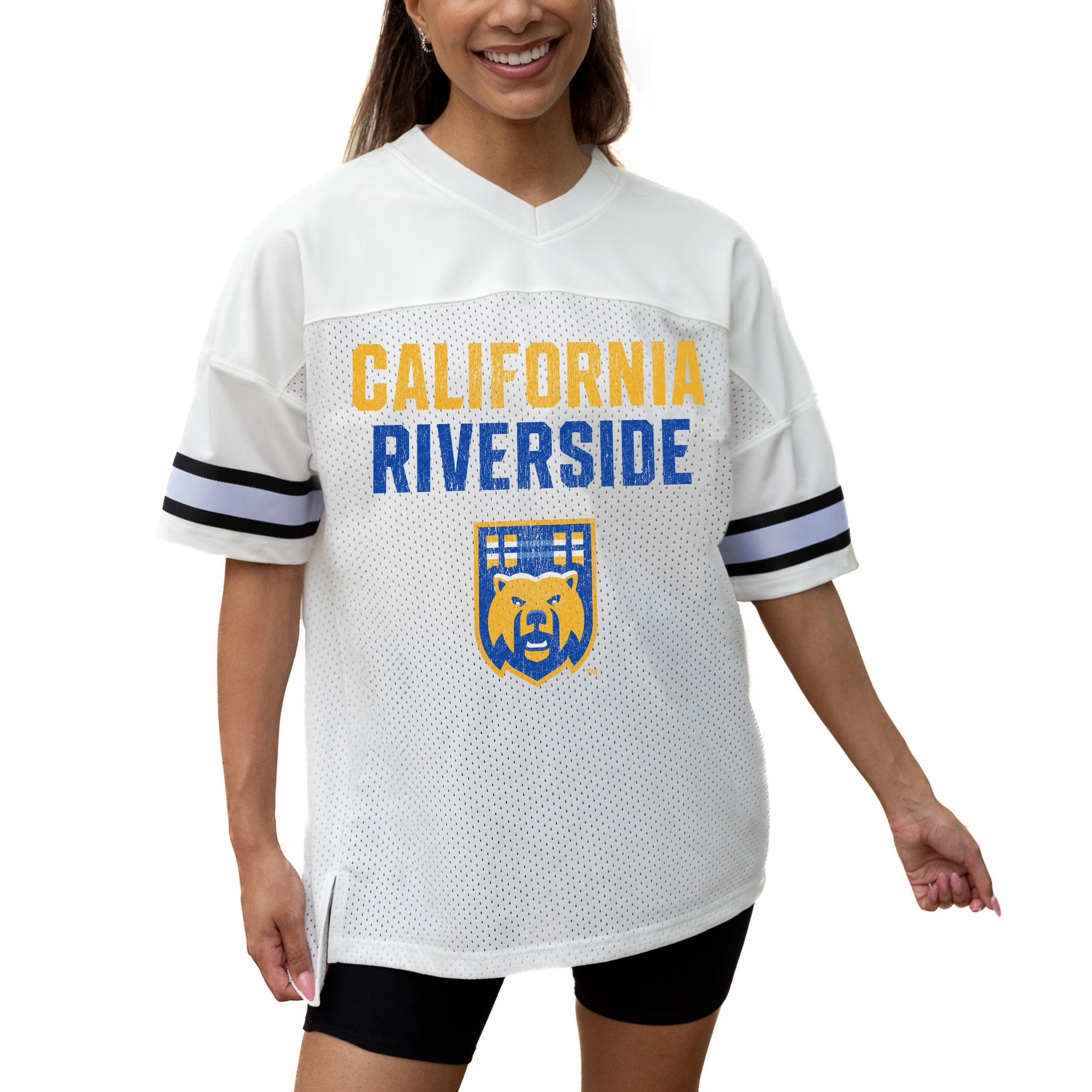 Women's Gameday Couture White UC Riverside Highlanders Iconic Oversized ...