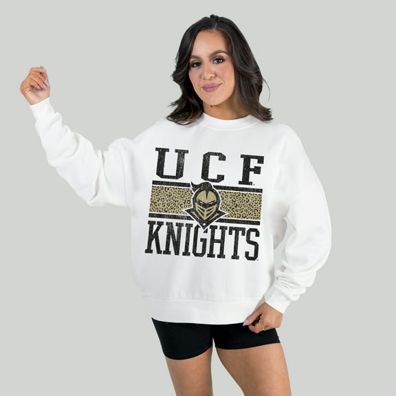 Women's Gameday Couture White UCF Knights Fair Catch Pullover Sweatshirt