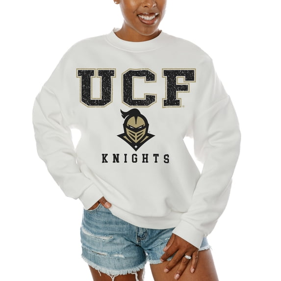 Women's Gameday Couture White UCF Knights Freestyle Fleece Pullover Sweatshirt