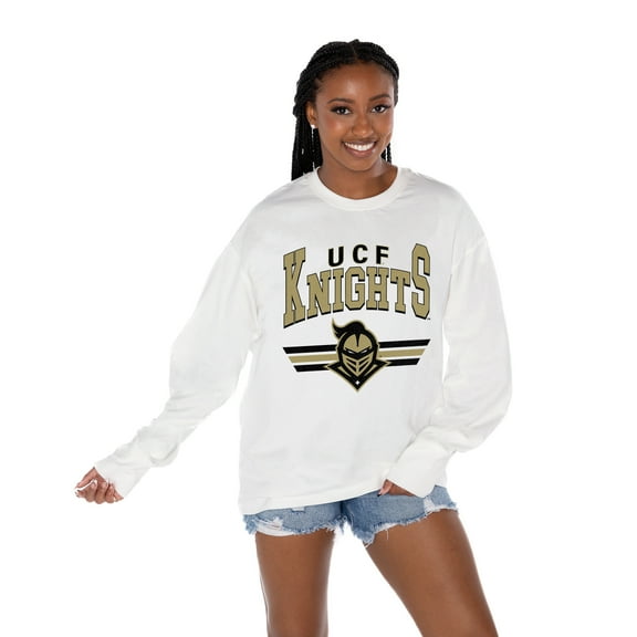 Women's Gameday Couture White UCF Knights Oversized Swift Strike Long Sleeve T-Shirt
