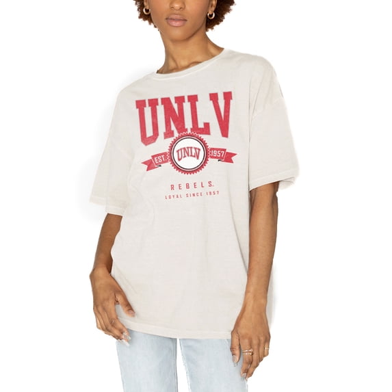 Women's Gameday Couture White UNLV Rebels Get Goin' Oversized T-Shirt