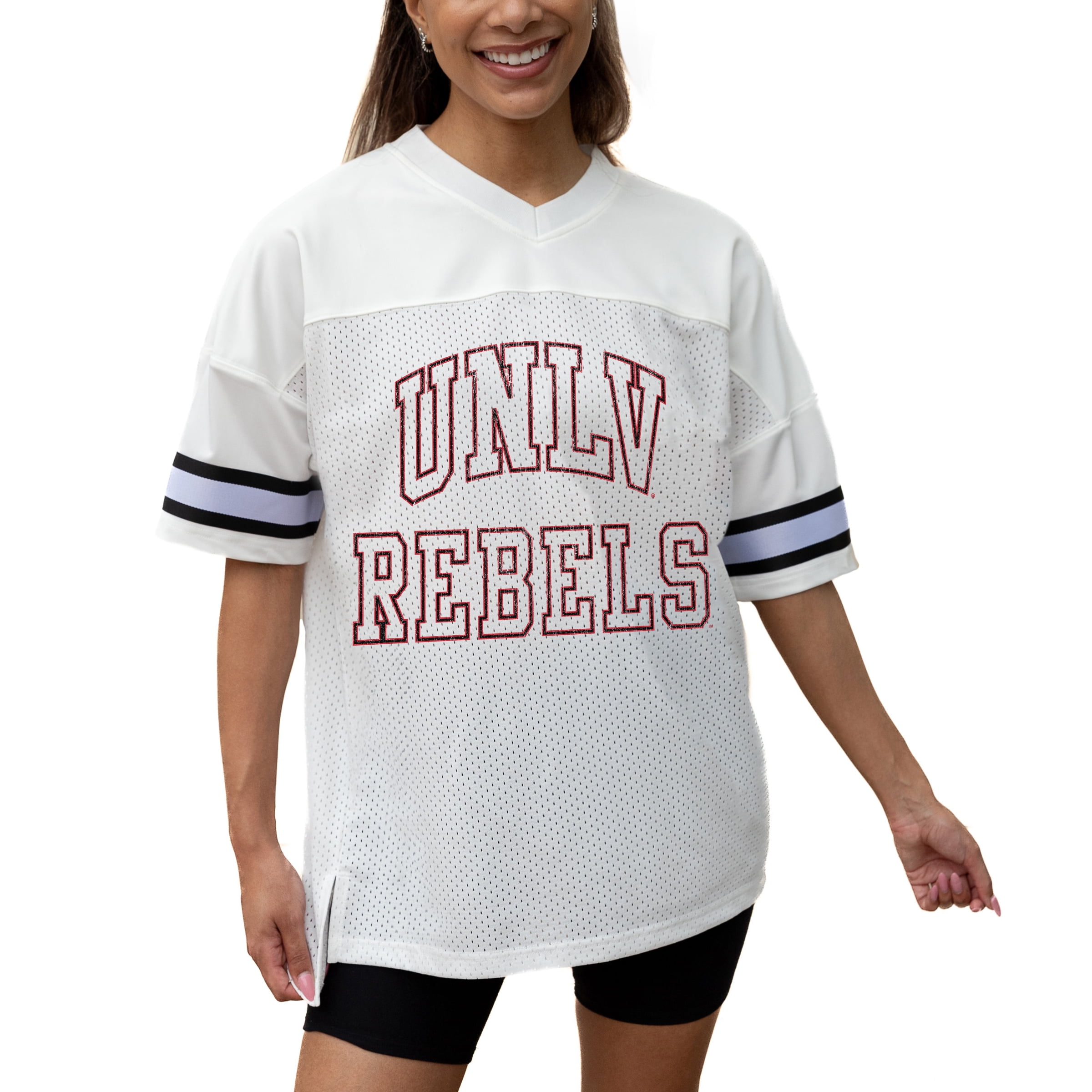 Women's Gameday Couture White UNLV Rebels Iconic Oversized Fashion