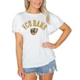thumbnail image 1 of Women's Gameday Couture  White VCU Rams Arch Logo Flutter Sleeve Lightweight T-Shirt, 1 of 1