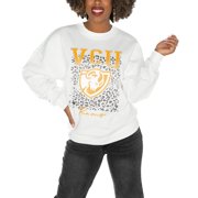 Womens Gameday Couture VCU Rams White Oversized Drop Shoulder Fleece Drop Pullover Sweatshirt