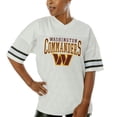 thumbnail image 1 of Women's Gameday Couture  White Washington Commanders  Top Recruit Side Slit V-Neck Fashion Jersey, 1 of 2