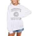thumbnail image 1 of Women's Gameday Couture White Washington Huskies Trendspotter Perfect Crewneck Pullover Lightweight Sweatshirt, 1 of 1