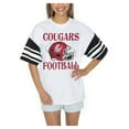 thumbnail image 1 of Women's Gameday Couture  White Washington State Cougars Starting Lineup Contrast Sporty Heritage Oversized T-Shirt, 1 of 4