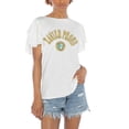 thumbnail image 1 of Women's Gameday Couture  White Xavier University of Louisiana Gold Rush Arch Logo Flutter Sleeve Lightweight T-Shirt, 1 of 1