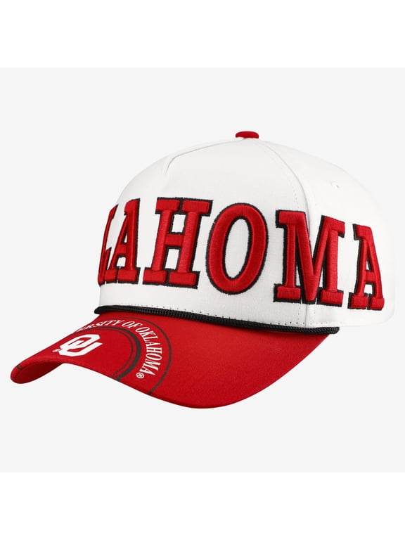 Women's Gameday Social White/Crimson Oklahoma Sooners Five-Panel Rope Away Adjustable Hat