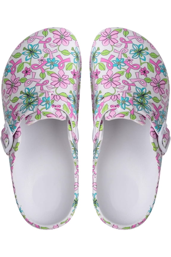 Women’s Garden Clogs EVA Slip On Comfort Shoes – Cute Printed Waterproof Mules for Nurses, Home, Outdoor, Kitchen, Work – Lightweight Non-Slip Foam Clogs