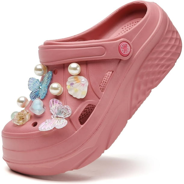 Women s Gardener Platform Clogs Slippers Hight Heels Mules Clog Wedge Sandals Outdoor Beach Shoes Walmart Business Supplies