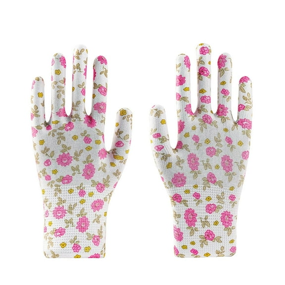 Women's Gardening Gloves, Breathable Breathable Rubber Coated Grip for Outdoor Work, 12 Packs Multipurpose Protective Gloves for Planting, Weeding, Cleaning