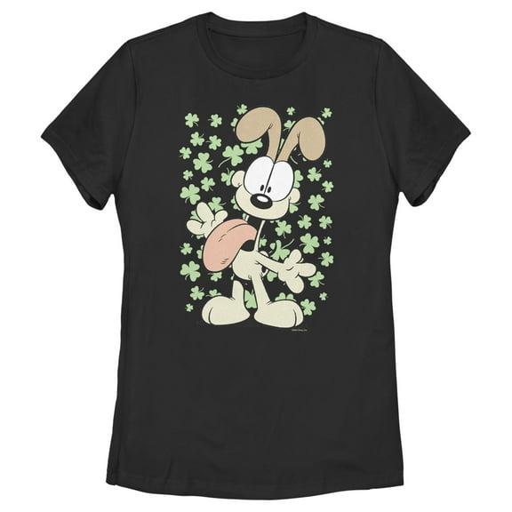 Women's Garfield St. Patrick's Day Odie Lucky Shamrocks  Graphic T-Shirt