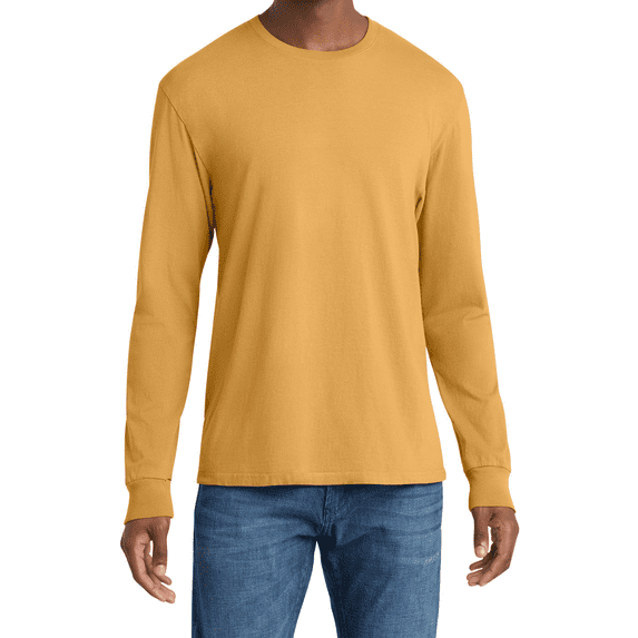 Women's Garment-Dyed Long Sleeve T-Shirt Soft Cotton Vintage Look PC099LS