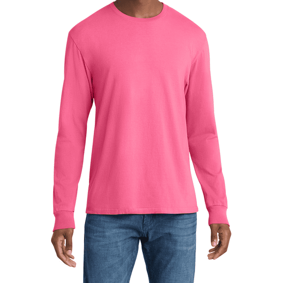 Women's Garment-Dyed Long Sleeve T-Shirt Soft Cotton Vintage Look PC099LS