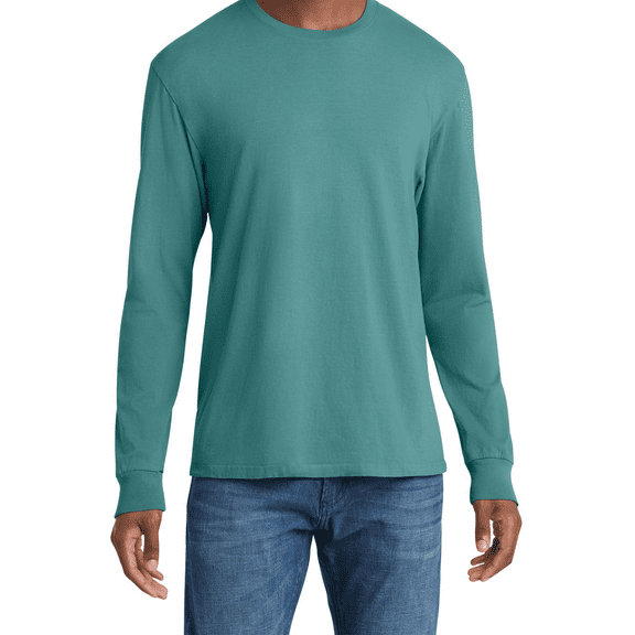 Women's Garment-Dyed Long Sleeve T-Shirt Soft Cotton Vintage Look PC099LS