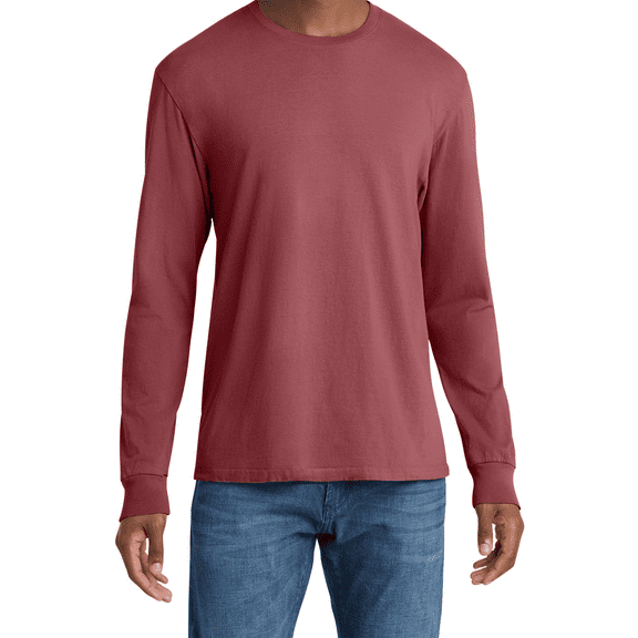 Women's Garment-Dyed Long Sleeve T-Shirt Soft Cotton Vintage Look PC099LS