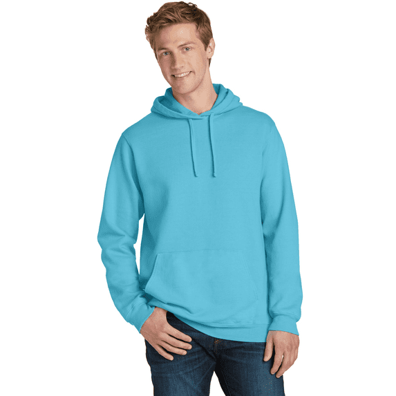 Women's Garment-Dyed Pullover Hoodie Soft Cotton-Poly Fleece Beach Wash PC098H