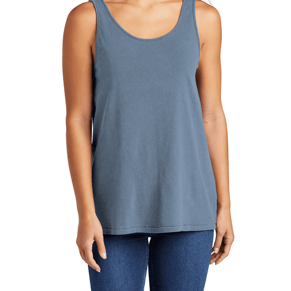 Women's Garment-Dyed Tank Top Vintage Look Cotton Sleeveless Summer Beachwear LPC099TT