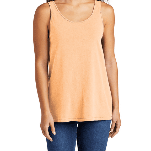 Women's Garment-Dyed Tank Top Vintage Look Cotton Sleeveless Summer Beachwear LPC099TT