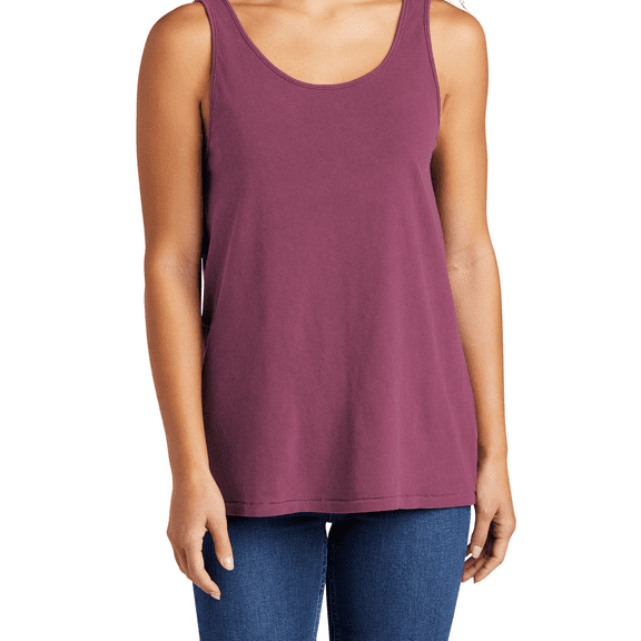 Women's Garment-Dyed Tank Top Vintage Look Cotton Sleeveless Summer Beachwear LPC099TT