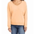 thumbnail image 1 of Women’s Garment-Dyed V-Neck Beach Wash Sweatshirt – Soft Cotton Blend, Everyday Casual Wear LPC098V, 1 of 1
