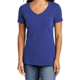thumbnail image 1 of Women's Garment-Dyed V-Neck Tee Soft Cotton Vintage Look Beach Wash LPC099V, 1 of 1