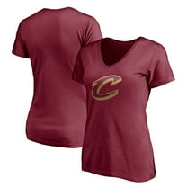 Women's Garnet Cleveland Cavaliers Logo V-Neck T-Shirt
