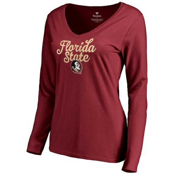 Women's Garnet Florida State Seminoles Freehand Long Sleeve T-Shirt