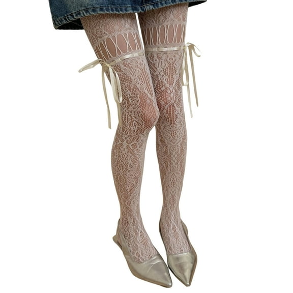 Women's Garter Belt Tights Patterned Fishnets Thigh High Stockings Tights High Waist Pantyhose Suspender Pantyhose Gifts