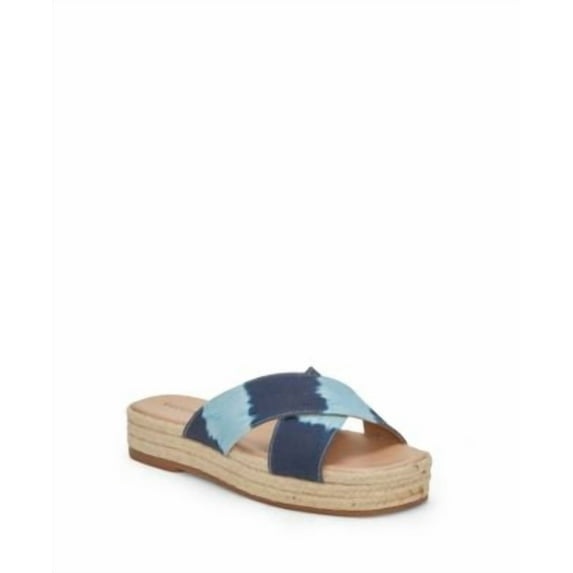 Lucky Brand Gayte Wedge Sandal Dark Denim LK-GAYTE-410 Women's Size 6.5