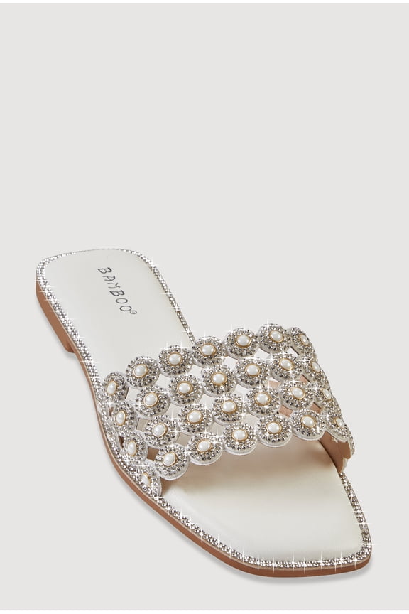 Women's Gemstone Cutout Band Slide Sandals