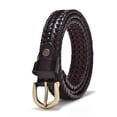 thumbnail image 1 of Women‘s Genuine Leather Skinny Belt - Adjustable Belt with Fashion Buckle for All Outfits, 1 of 4