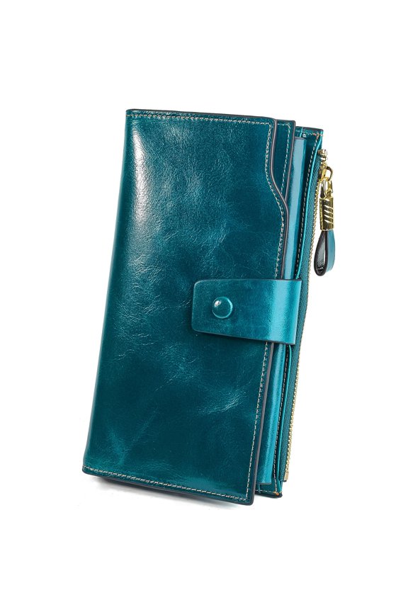 Women's Genuine Leather Wallet Rfid Blocking Multi Card Holder With Cell Phone Pocket Mothers Day Gifts
