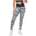 thumbnail image 1 of Women's Geometric/Art Printed Activewear Leggings -Elusive Illusion White/ Gray, L, 1 of 4