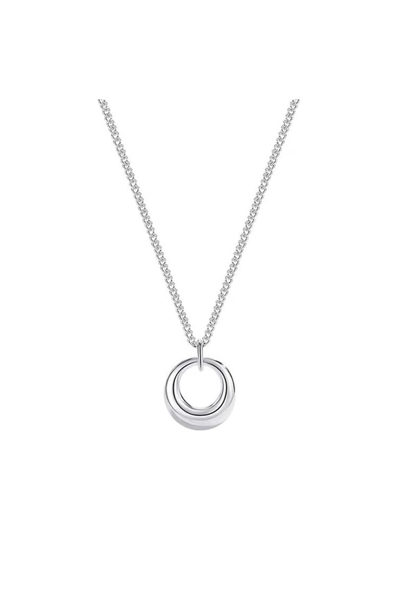 Women's Geometric Circle Necklace Simple Clavicle Chain Versatile
