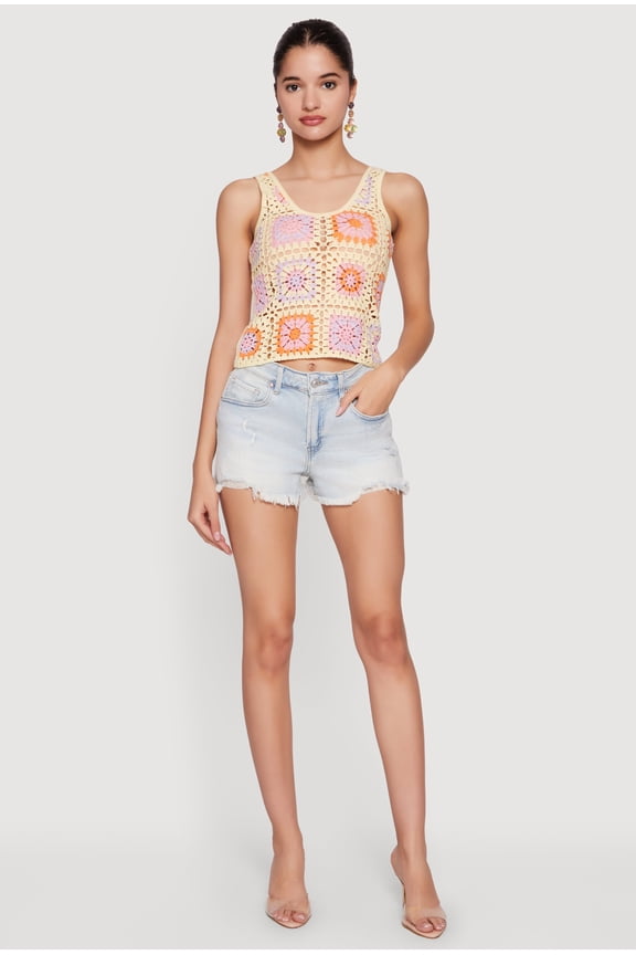 Women's Geometric Crochet Tank Top