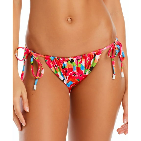 Women's Geranium Tunnel Side-Tie Hipster Bikini Bottoms Multi S