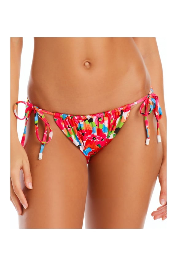 Women's Geranium Tunnel Side-Tie Hipster Bikini Bottoms Multi S