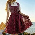 thumbnail image 1 of Women's German Dirndl Dress Oktoberfest Carnival Bavarian(Red,L), 1 of 6