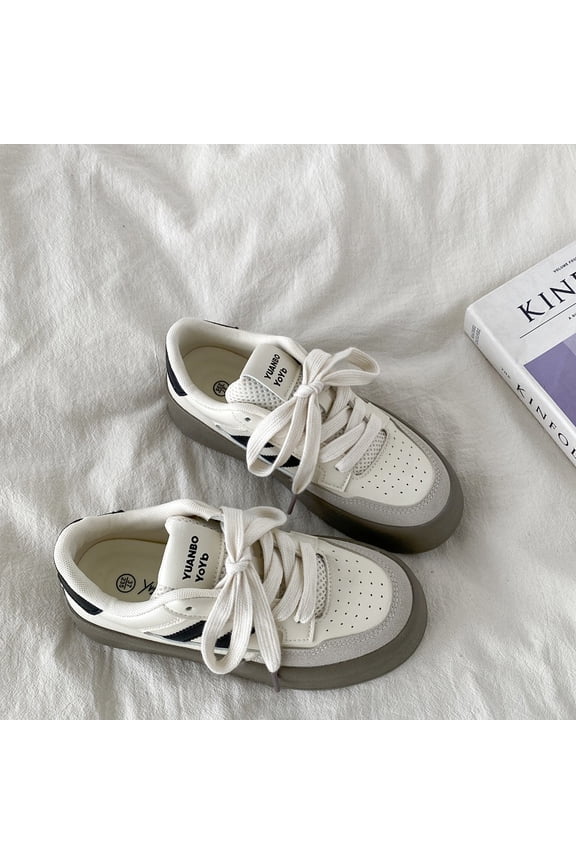 Women's German Training Sneakers Platform Shoes with Thick Sole Height - Round Toe Low-Top Athletic Lift Sneakers Suitable for Gym, Casual Wear, - Versatile Platform Footwear, Women Shoes