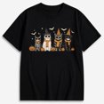 thumbnail image 1 of Women's Ghost Witch Character Lineup Witch Shirt, Halloween Graphic Short Sleeve T-Shirt, 1 of 5