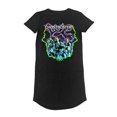thumbnail image 1 of Women's Ghostbusters Arcade Neon Black T-Shirt - Adult Crew Neck Tee Dress: Medium, 1 of 2